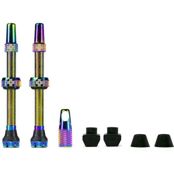 Muc-Off-Ventil-Kit V2 Tubeless 60 mm Rainbow