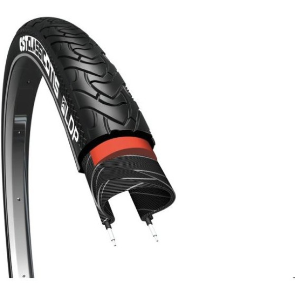 Cst Tyre Classic Otis 3 28x1.75 Noir Avec Réflecteur