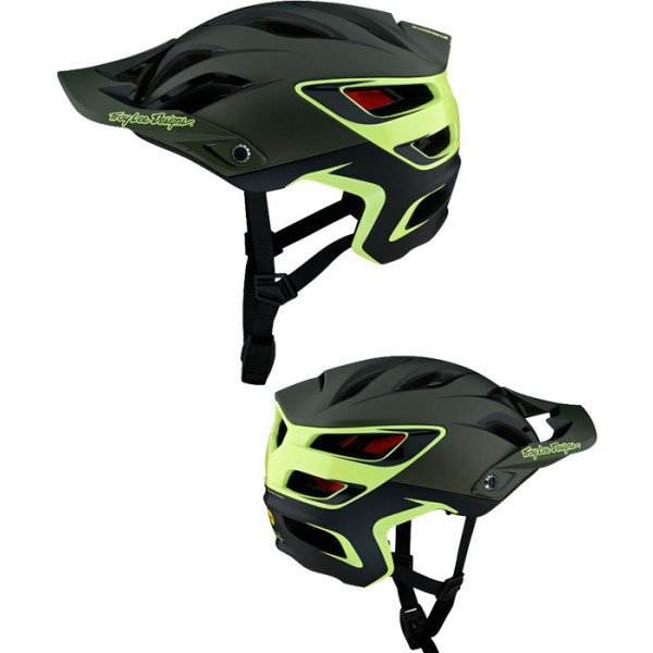 Troy Lee Designs A3 MIPS Helmet Uno Glass Green XS/S - Cycling Helmet