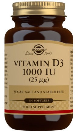 Solgar Vitamina D3 1000 UI 25 mcg 100 cÃ¡psulas