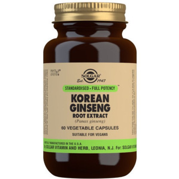 Solgar Racine de Ginseng Coréen 60 gélules