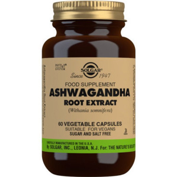 Solgar® Ashwagandha Root Extract (Whitania somnifera) - 60 Vegetable Capsules