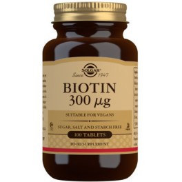 Solgar Biotin 300 mcg 100 comprimidos