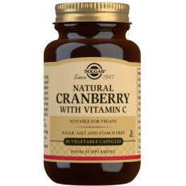Solgar® Cranberry (Vaccinium macrocarpon) com Vitamina C – 60 Cápsulas Vegetais