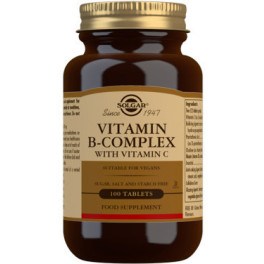 Solgar Vitamina B-Complex com Vitamina C 100 comprimidos
