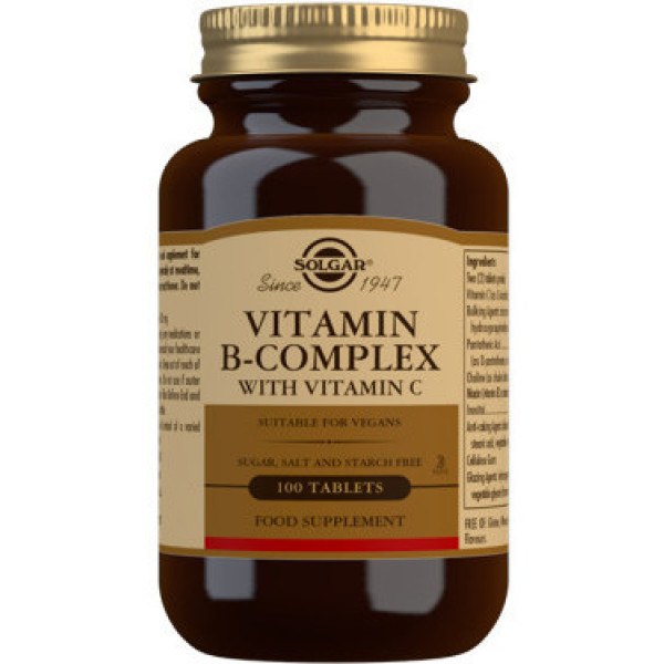 Solgar Vitamine B-Complex met Vitamine C 100 tabletten