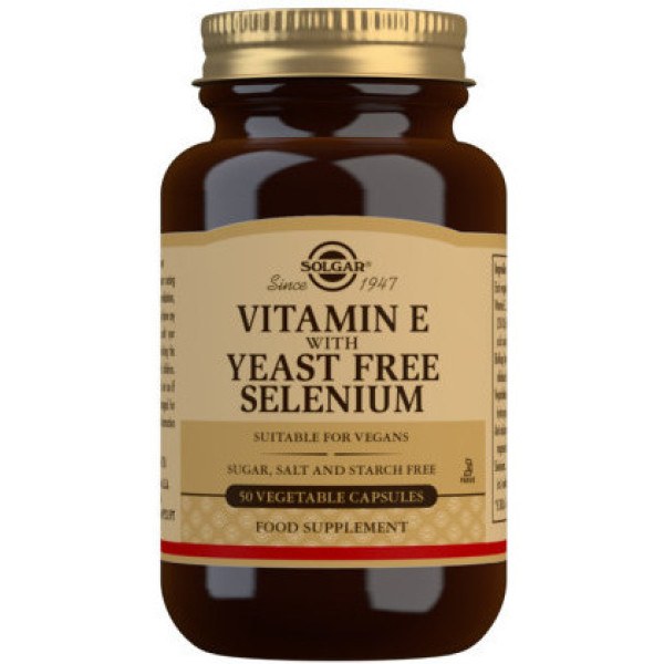 Solgar Vitamin E mit Selen, hefefrei, 50 Kapseln