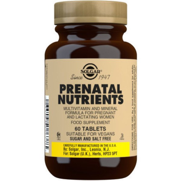 Solgar Nutriments prénataux - Nutriments prénatals 60 onglets