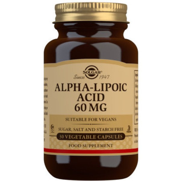 Solgar Alpha-Liponsäure 60 mg 30 Kapseln