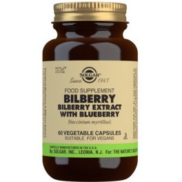 Solgar® Bilberry Berry Extract with Blueberry (Vaccinium myrtillus) - 60 Vegetable Capsules