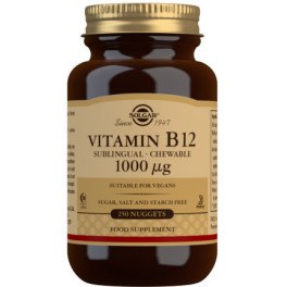 Solgar Vitamin B12 1000 Mcg 250 Comp - Cyanocobalamin
