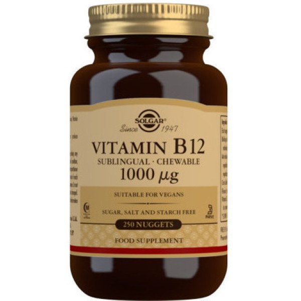 Solgar Vitamin B12 1000 Mcg 250 Comp - Cyanocobalamin