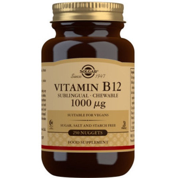 Solgar Vitamina B12 1000 Mcg 250 Comp - Cianocobalamina