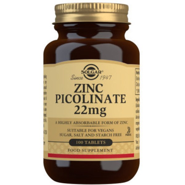 Solgar Picolinate De Zinc 22 Mg 100 Comp