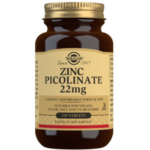 Solgar zinco picolinato 22 mg 100 comp