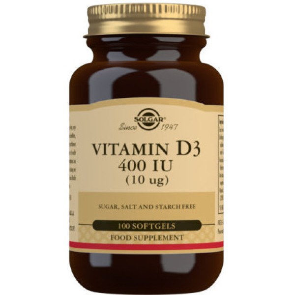 Solgar Vitamina D3 400 UI 100 Cápsulas