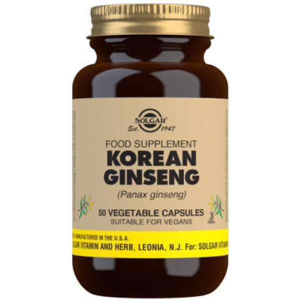 Solgar Ginseng Coréen 50 Vcaps