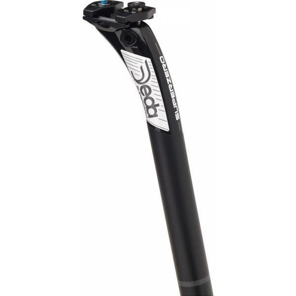 Tige de selle Deda Elementi Deda Superzero 31.6 350 Mm 25 Mm Offset Carbon Noir/blanc