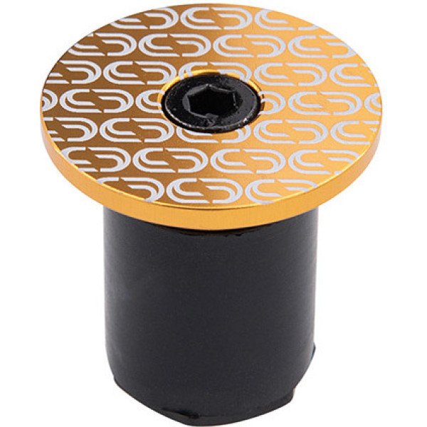 Deda Elementi Set de capuchons de guidon Deda Gold/White