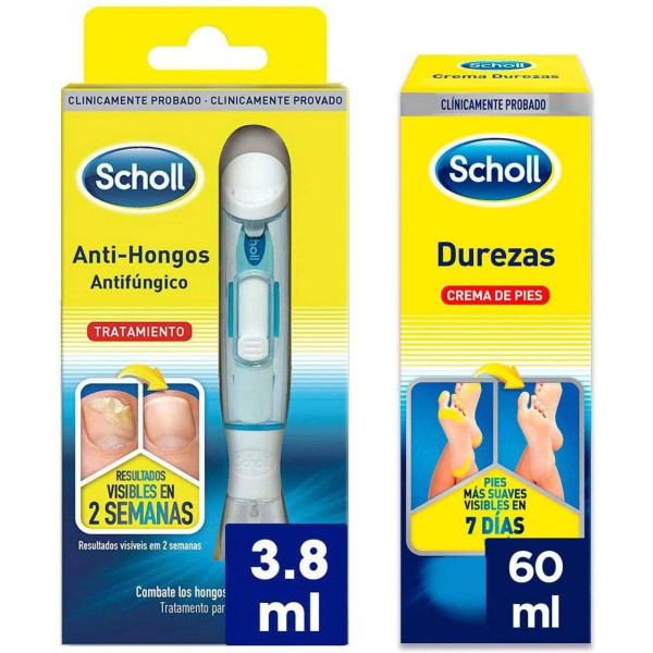 Scholl Pack Tratamiento Anti Hongos + Crema Para Durezas De Pies -