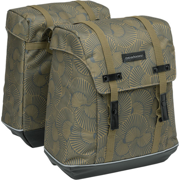 Nouveau Looxs Alba 34l Polyester imperméable Bronze Sacoche de selle avec coussinets réfléchissants (32x35x16 Cm)