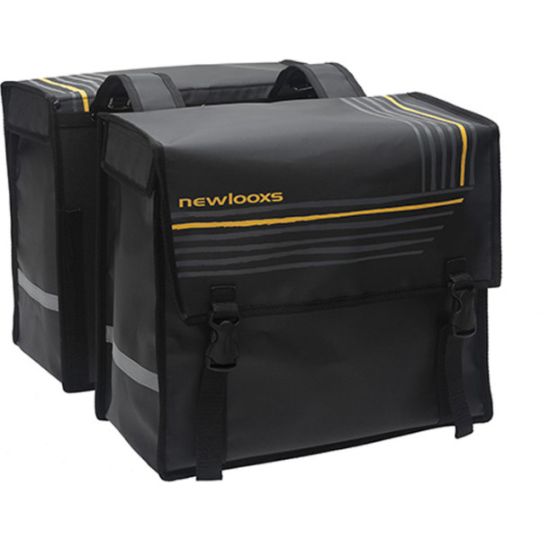 New Looxs Alforjas Bisonyl Basic 46l Impermeables Bisonilo Negro/amarillo (39x33x18 Cm)