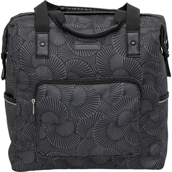 Nouveau Looxs Selo 24l Waterproof Polyester Camel Saddlebag Black With Reflective Stitching (36x36x19 Cm)