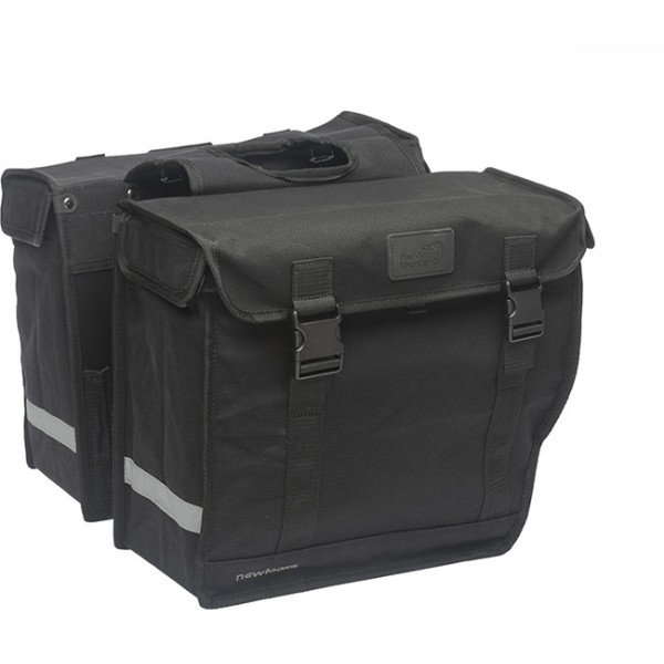 New Looxs Alforjas Canvas Hybride 46.5l Impermeables Lienzo Negro Con Reflectantes (39x33x18 Cm)