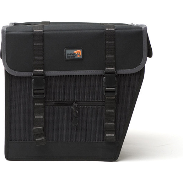 Nouveau Looxs Maxi Top Saddlebags 42l Waterproof Polyester Black With Reflective Piping (36x32x18 Cm)