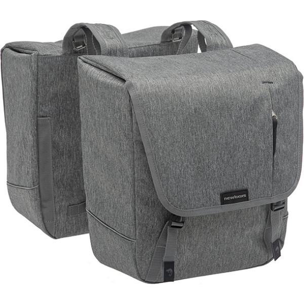 Nouveau Looxs Nova Removable 32l Waterproof Polyester Grey Saddlebags with Reflective Pads (35x35x15 Cm)