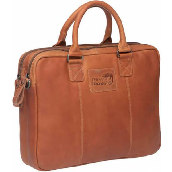 Nouveau Looxs Sac à dos Santos 13l en cuir brun (40x31x11 Cm)