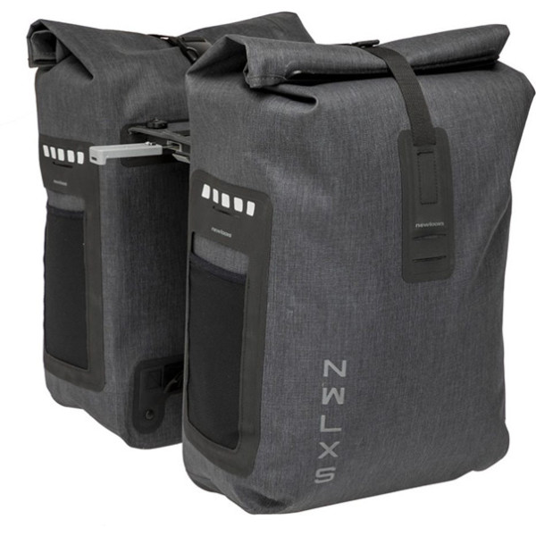 Nouveau Looxs Varo Mik 40l sac à dos en nylon gris imperméable avec passepoil réfléchissant (43x28x17 Cm)