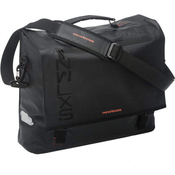 Nouveau Looxs Varo Messenger 15l Imperméable 420d Polyester 420d Noir avec Réflecteurs (39x30x13cm)
