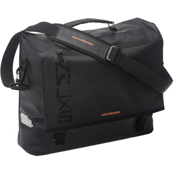 Nouveau Looxs Varo Messenger Bag 20l Waterproof Polyester 420d Black With Reflective Piping (43x28x17 Cm)