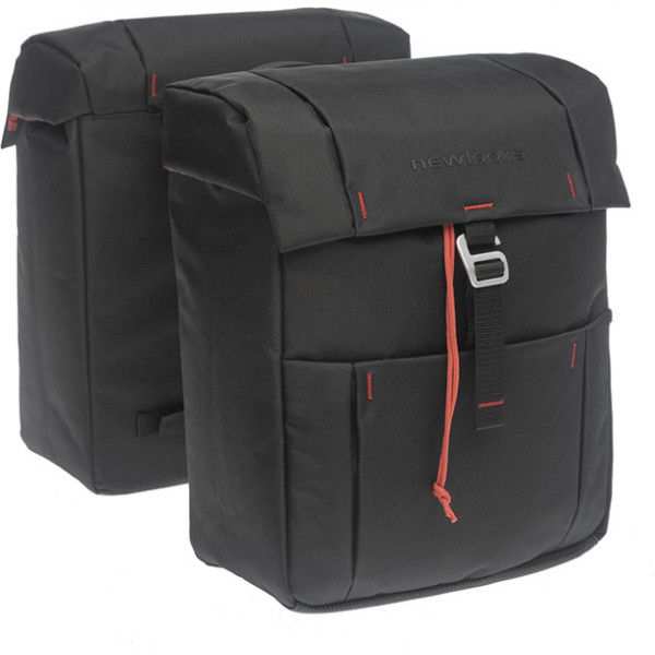 Nouveau Looxs Vigo Atran 37l Polyester imperméable Noir Logo Réfléchissant Sac de selle (40x31x15 Cm)