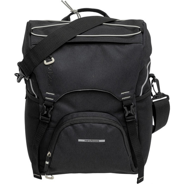 Nouveau Looxs Sports Rear Rider 16l Waterproof Polyester Saddlebag Black With Reflective Pads (39x29x15 Cm)