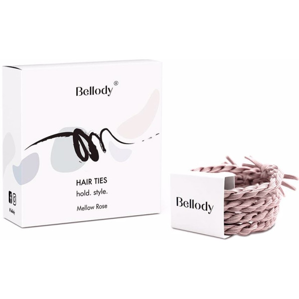 Laços de cabelo originais Bellody rosa suave 4 unidades