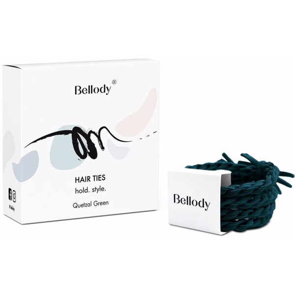 Bellody Original Hair Ties Quetzal Green 4 Unités Unisexe