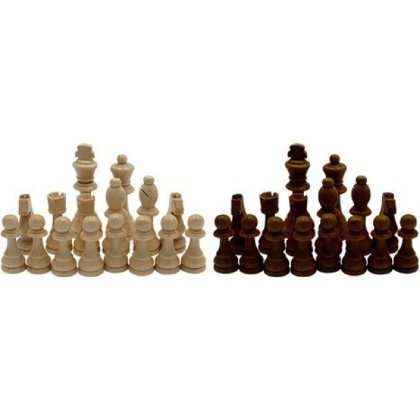 Softee Juego Fichas Ajedrez Madera 11 Cm (blancas+negras)