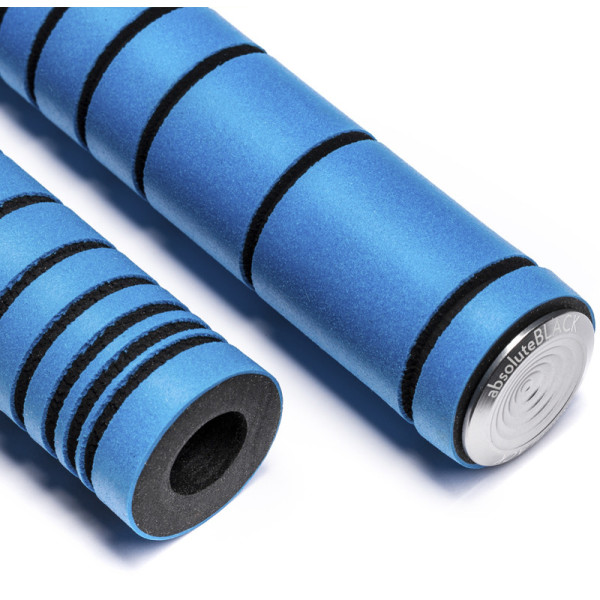 Absolute Black Dual Density Silicone Fluo Blue Grip Set