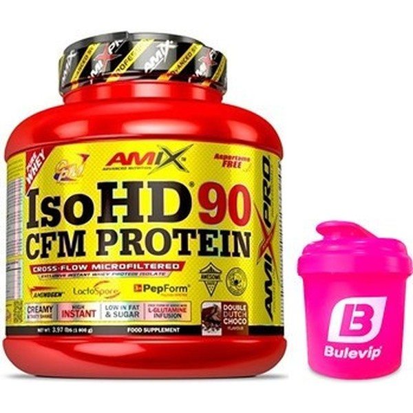 Confezione REGALO Amix Pro Iso HD CFM Protein 90 1800 gr + Mixer Shaker Rosa - 300 ml