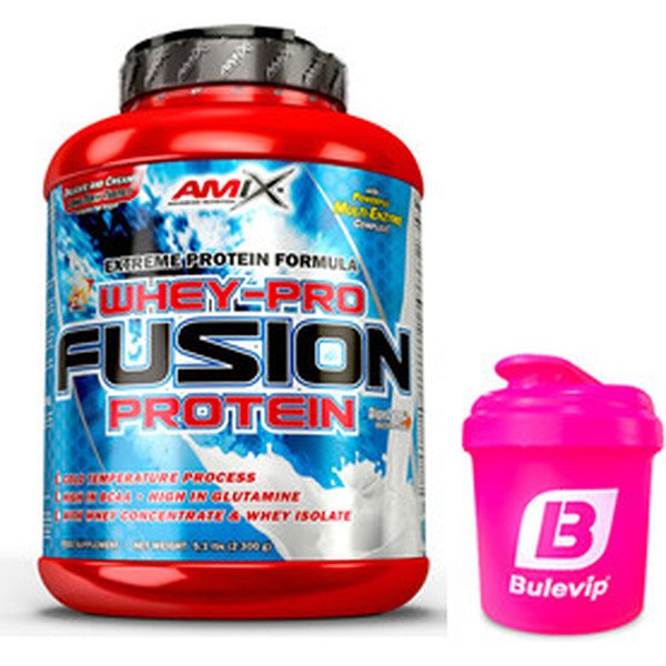 GIFT Pack Amix Whey Pure Fusion 2.3 kg + Pink Mixer Shaker - 300 ml