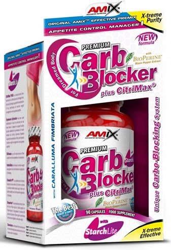 Amix Carbblocker 90 CÃ¡Psulas - Ajuda A Reduzir A AbsorÃ§Ã£O De Carboidratos + ContÃ©M L-Carnitina E Erva Mate-image
