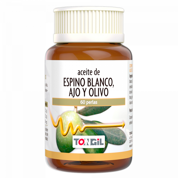 Tongil Aceite de Espino Blanco,Ajo Y Olivo 60 Perlas