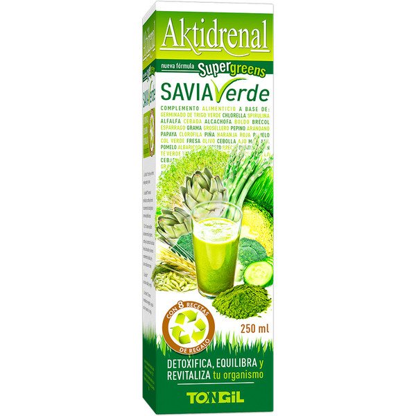 Tongil Aktidrenal Savia Verde 250 ml - Entgiftet, versorgt mit Sauerstoff und verjüngt