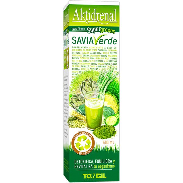 Tongil Aktidrenal Savia Verde 500 Ml - Detoxifies, Oxygenates and Rejuvenates
