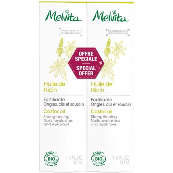 Melvita Huiles De Beauté Bio Huile De Ricin Duo 2 X 50 Ml Unisexe