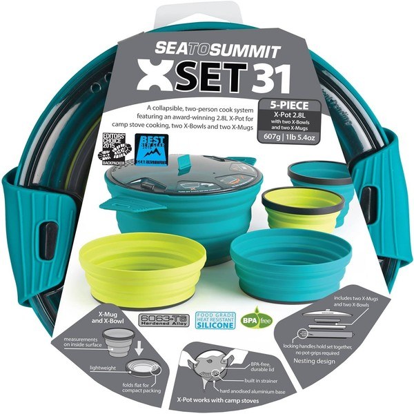 Sea to Summit X-Set 31 - Set de Cocina Portatil 31 vajilla plegable