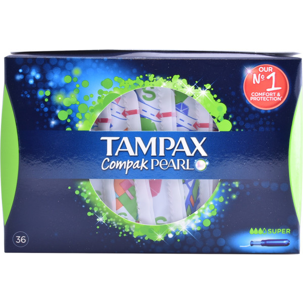 Tampone Tampax Pearl Compak Super 36 Unità Donna