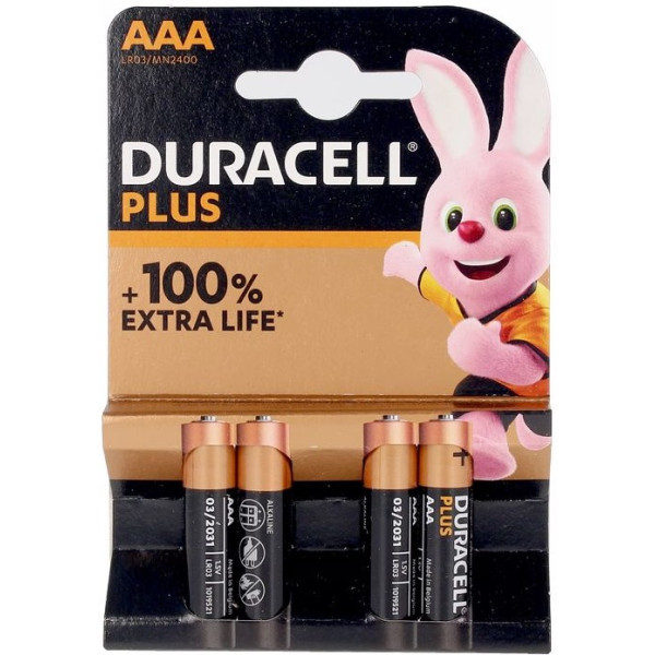 Pacote de baterias Duracell Plus Power Lr03 X 4 unidades